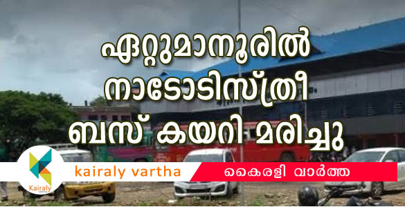 നാടോടി സ്ത്രീ ബസ് കയറി മരിച്ചു; സംഭവം ഏറ്റുമാനൂര്‍ സ്വകാര്യബസ് സ്റ്റാന്‍റില്‍