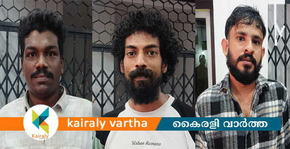 പേരൂരില്‍ യുവാവിനെ കൊലപ്പെടുത്താൻ ശ്രമിച്ച കേസിൽ മൂന്നുപേർ അറസ്റ്റിൽ