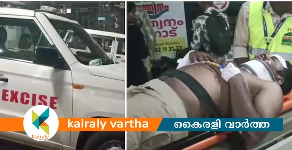 ലഹരി മരുന്ന് പരിശോധനക്കിടെ എക്സൈസ് ഉദ്യോഗസ്ഥനെ ബൈക്ക് ഇടിച്ച് വീഴ്ത്തി; പരിക്ക്