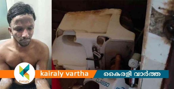 നോയിഡയിൽ ടോയ്ലെറ്റ് പൊട്ടിതെറിച്ചു; യുവാവിന് മുഖത്തുൾപ്പടെ പൊള്ളലേറ്റു