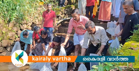 വെള്ളാവൂർ ഗ്രാമപഞ്ചായത്തിലെ ആറാട്ടുക്കടവിൽ മത്സ്യ കുഞ്ഞുങ്ങളെ നിക്ഷേപിച്ചു