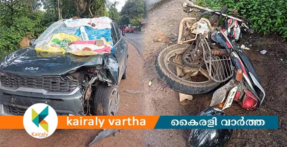 കാണക്കാരിയിൽ നിയന്ത്രണം വിട്ട കാറും ബൈക്കും കൂട്ടിയിടിച്ച് അപകടം; യുവാവിനു ദാരുണാന്ത്യം