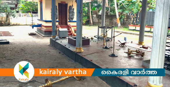 മദ്യലഹരിയിൽ മതിൽ ചാടിക്കടന്ന് കുടുംബക്ഷേത്രത്തില്‍ അക്രമം; കേസെടുത്ത് പൊലീസ്
