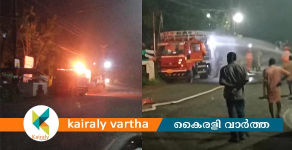 തലയോലപ്പറമ്പിൽ നിർത്തിയിട്ടിരുന്ന ഗ്യാസ് ലോറിയിൽ കയറി യുവാവിന്റെ ആത്മഹത്യാ ശ്രമം