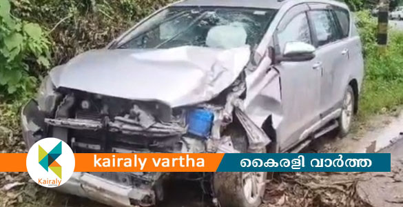 മുൻ മന്ത്രി വീണാ ജോർജും കുടുംബവും സഞ്ചരിച്ചിരുന്ന വാഹനം അപകടത്തിൽപ്പെട്ടു